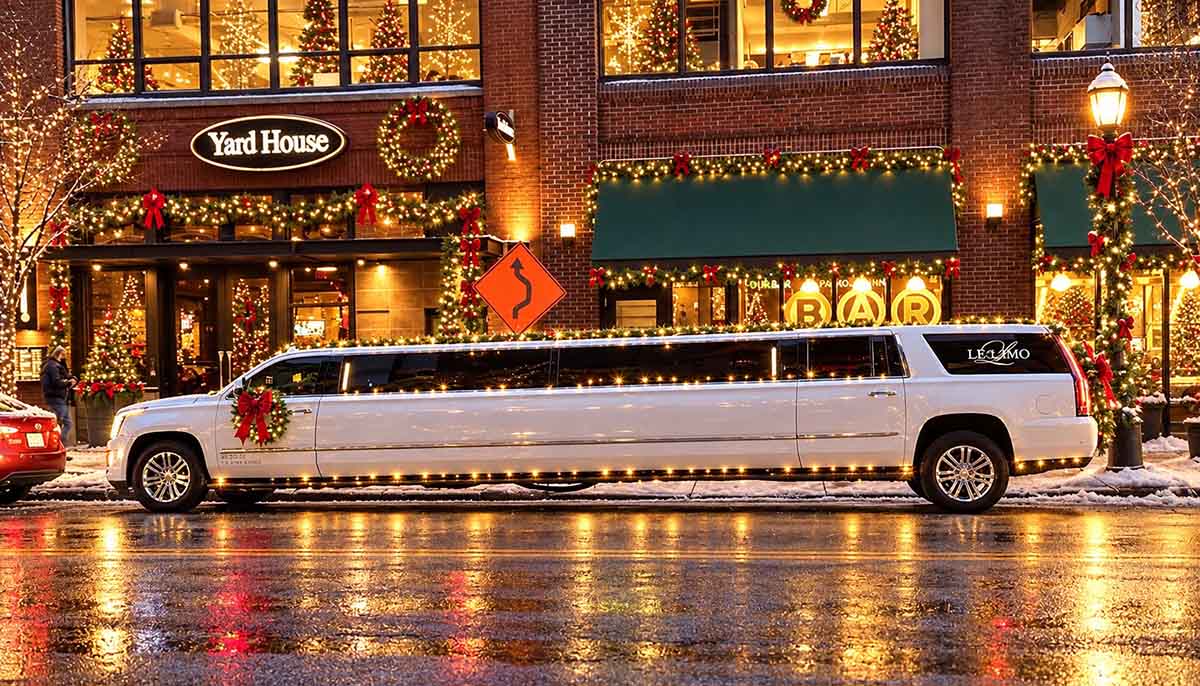 Holiday stretch limosine by LeLimo